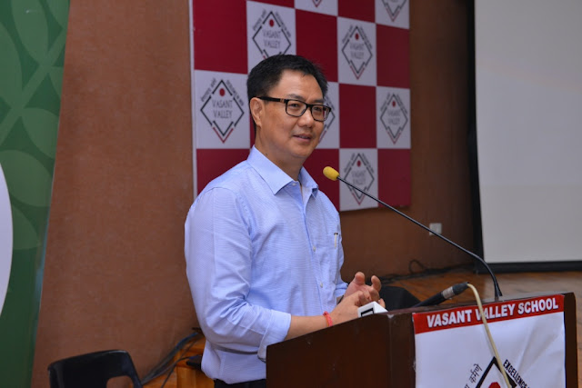 Shri Kiren Rijiju, Union Minister of State for Home Affairs, speaking at the 3rd National School Essay Contest organised by Nanhi Chhaan Foundation