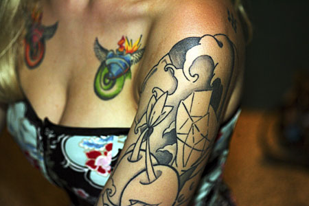 Most regular girly tattoo designs are stars butterflies fairies 