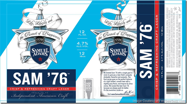 Samuel Adams Adding New Sam ‘76 Lager Cans