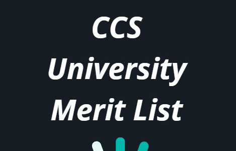 CCSU FIRST MERIT LIST 2022 B.A, B.SC B.COM