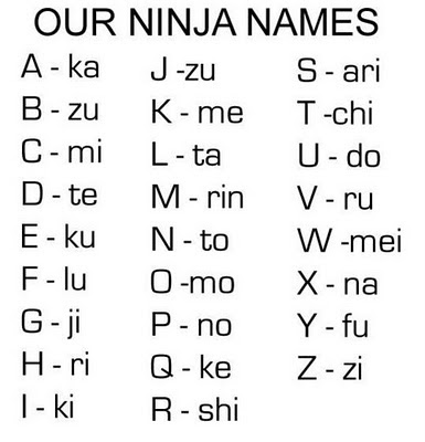 What is Our Ninja Names - Here