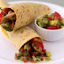 Chicken fajitas with tomato and avocado salsa