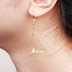 Statement name earrings