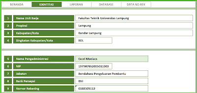 Aplikasi Excel Cetak Slip Setoran Bank