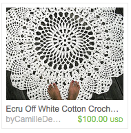 CamilleDesign's listing on Etsy for a cotton crocheted rug