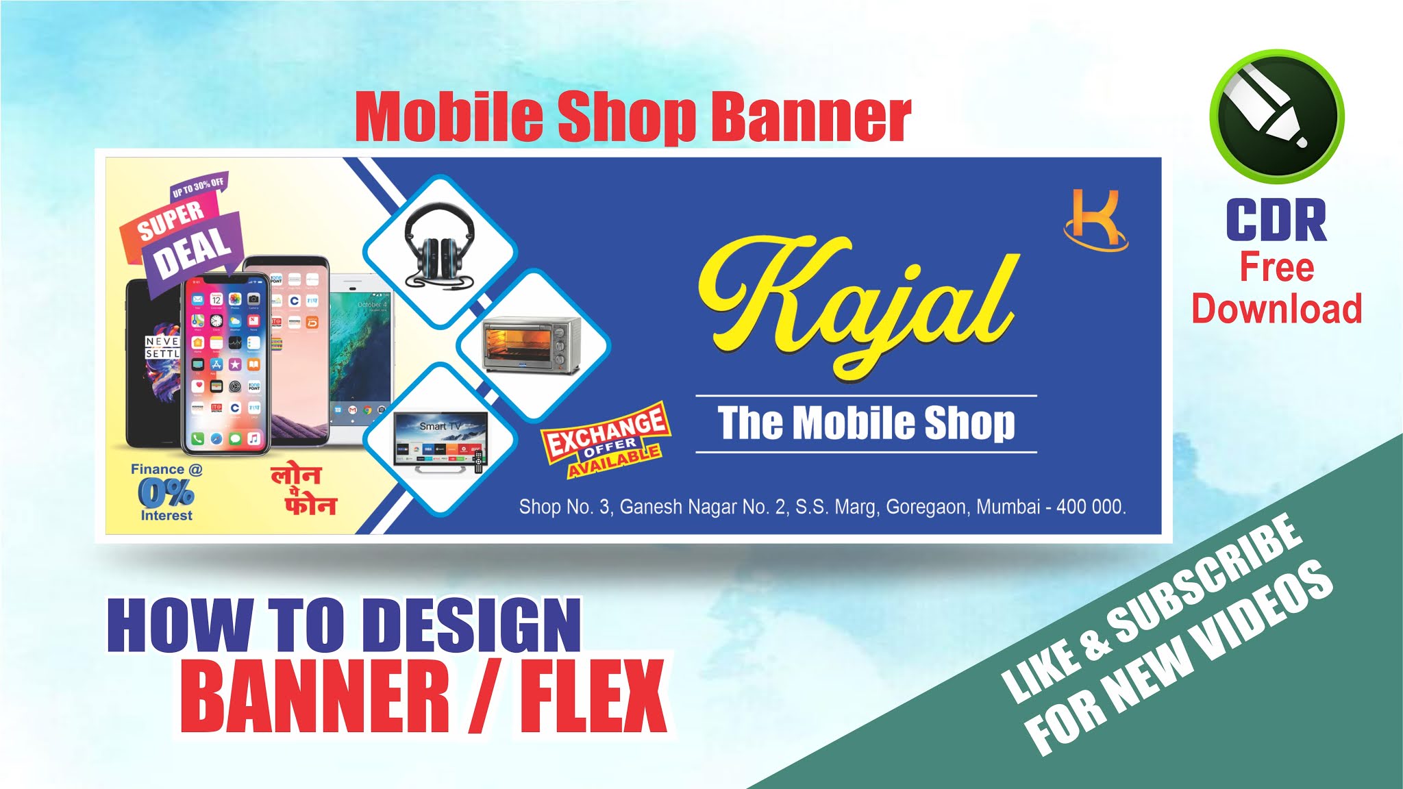 How to make Mobile Shop Banner, Flex, web banner, how to create your own banner