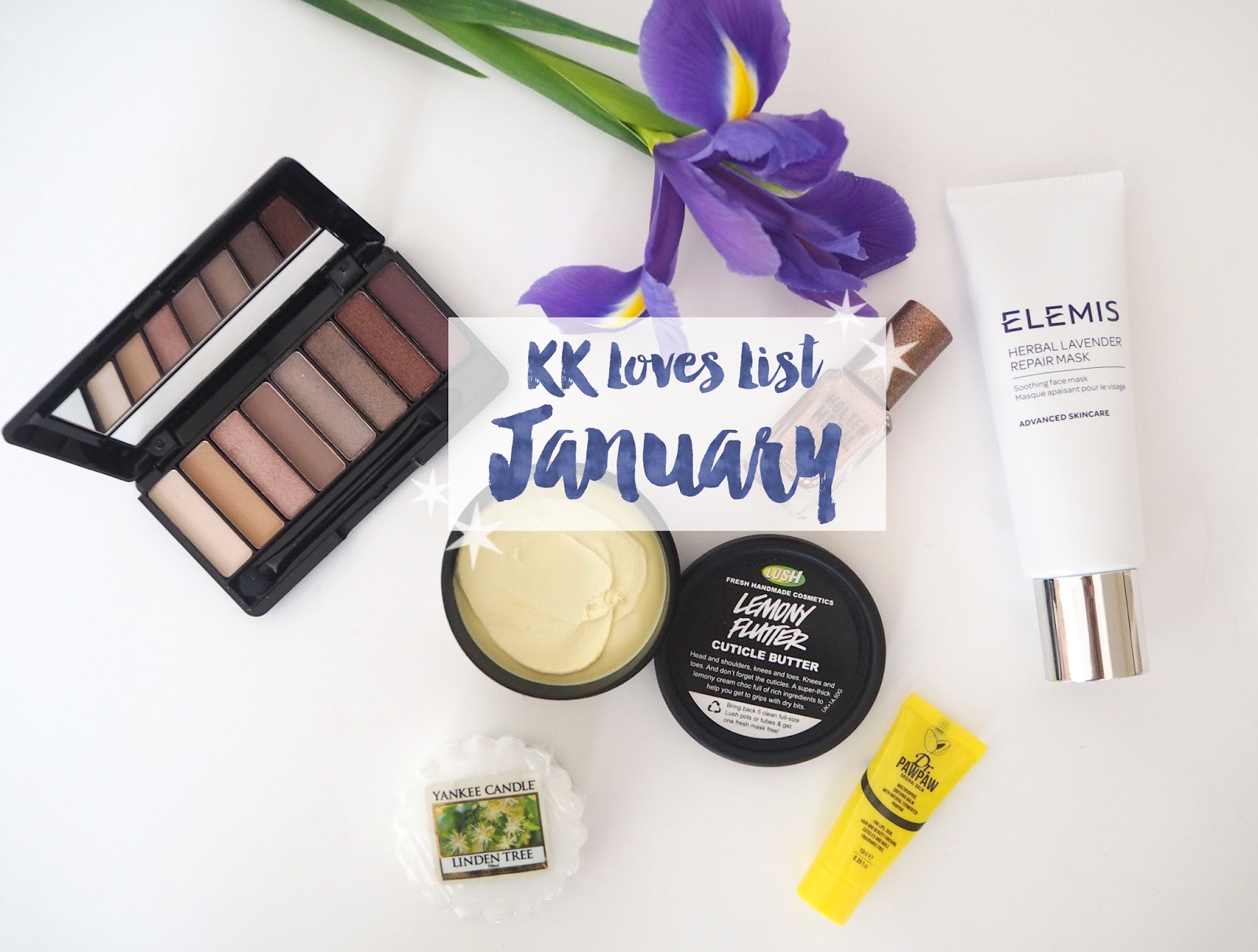 Loves List: January, Katie Kirk Loves, UK Blogger, Lifestyle Blogger, Beauty Blogger, Swatches, Rimmel London, Dr Paw Paw, Yankee Candle, Linden Tree Wax Melt, Lush Cosmetics, Lemony Flutter Cuticle Butter, Barry M Copper Mine Nail Polish, Nail Blogger, Elemis Herbal Lavender Repair Mask, 