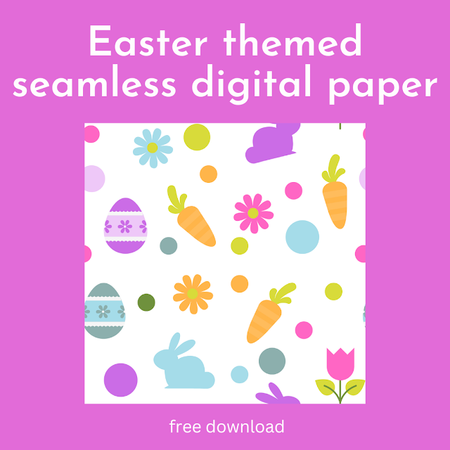 Easter themed seamless digital paper - free download