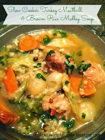 Slow Cooker Turkey Meatball  Brown Rice Soup