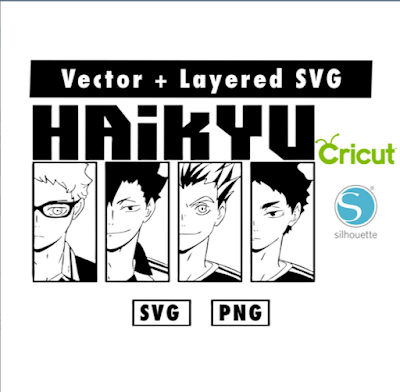 Haikyuu svg and png files for cricut machine
