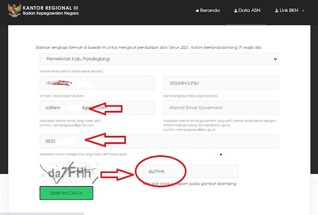 Cara Input PUASN ASN 2021 Sistem Informasi Data Email ASN