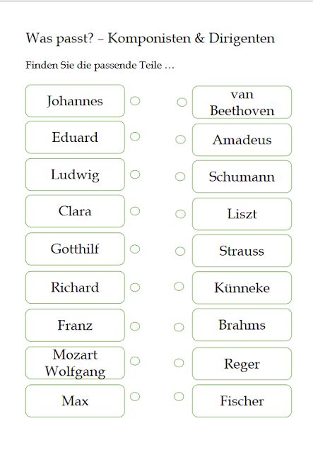 Was passt? - Komponisten und Dirigenten