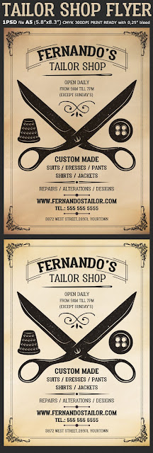  Tailor shop flyer template