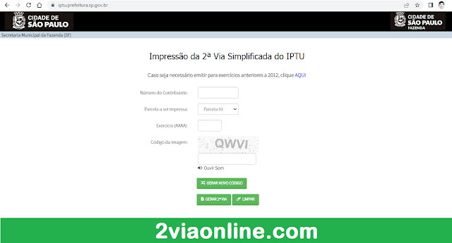 2Via IPTU São Paulo