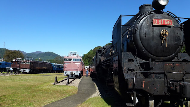 Steam and electric locomotives