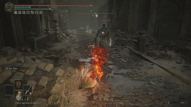 ceniza de guerra Ensartado Llameante en Elden Ring Shadow of the Erdtree