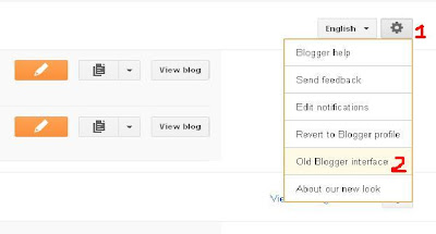 Back old blogger interface