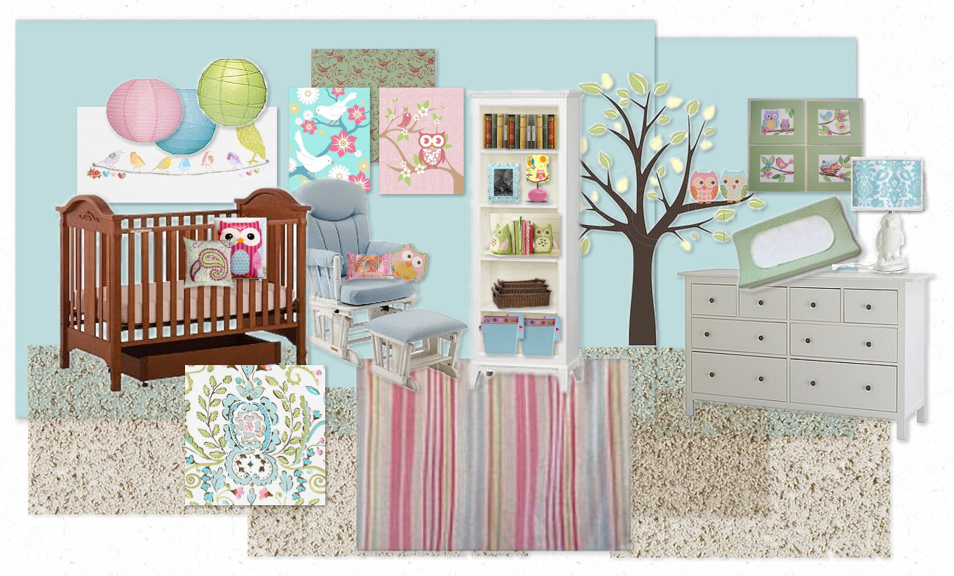 Preppy Chic Baby Nursery ~ Wallpaper Face Painting Ideas