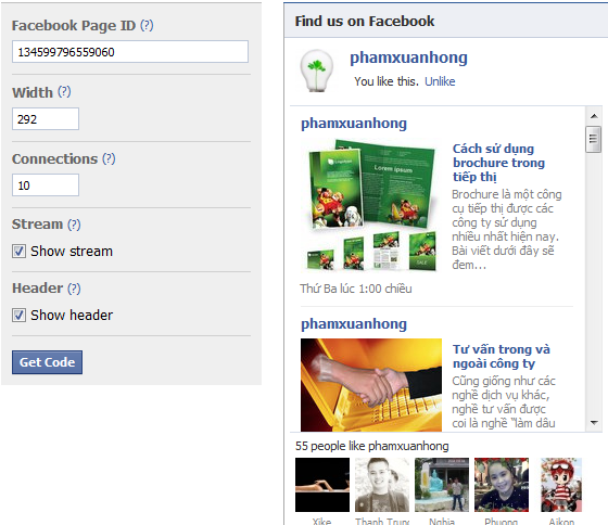 likebox4 Hướng dẫn tạo Facebook Like/Fan box cho blogger