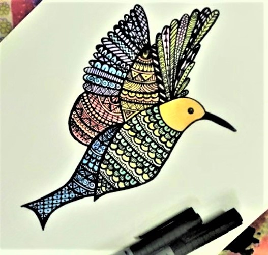 Colored Bird Mandala Design