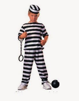 Prisoner Child Prisoner Costume, Small