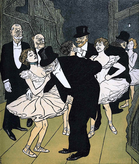 back-stage after the performance by Thomas Theodor Heine, 1901 lechery and gold-digging