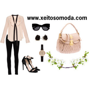 imagen look blusa con lazada