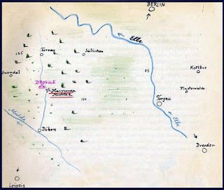 Location of Dresula castle in relation to Leipzig, Dresden, and Berlin