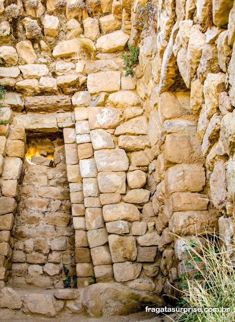 Templo de Pilcocaina na Ilha do Sol no Lago Titicaca