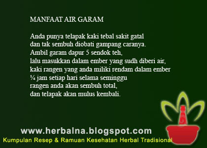 MANFAAT AIR GARAM Anda punya telapak kaki tebal sakit gatal dan tak sembuh diobati gampang caranya. Ambil garam dapur