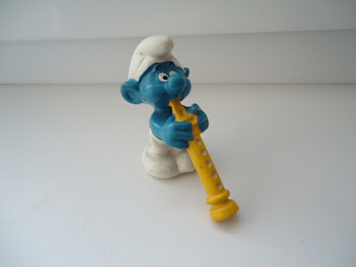 Oboist Smurf Figure Peyo West Germany Bully