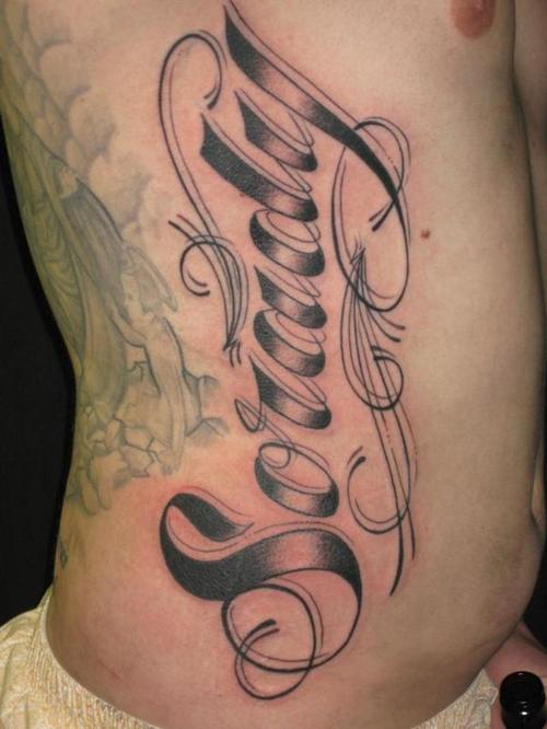 lettering fonts for tattoos. Italic tattoo lettering is one