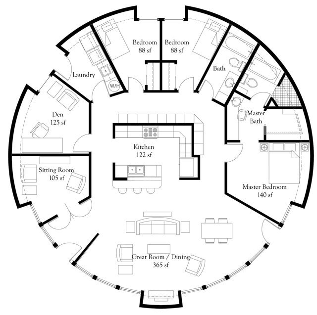 Monolithic Dome Homes Floor Plans