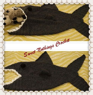 crochet shark cocoon