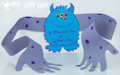 Fathers day monster hand card