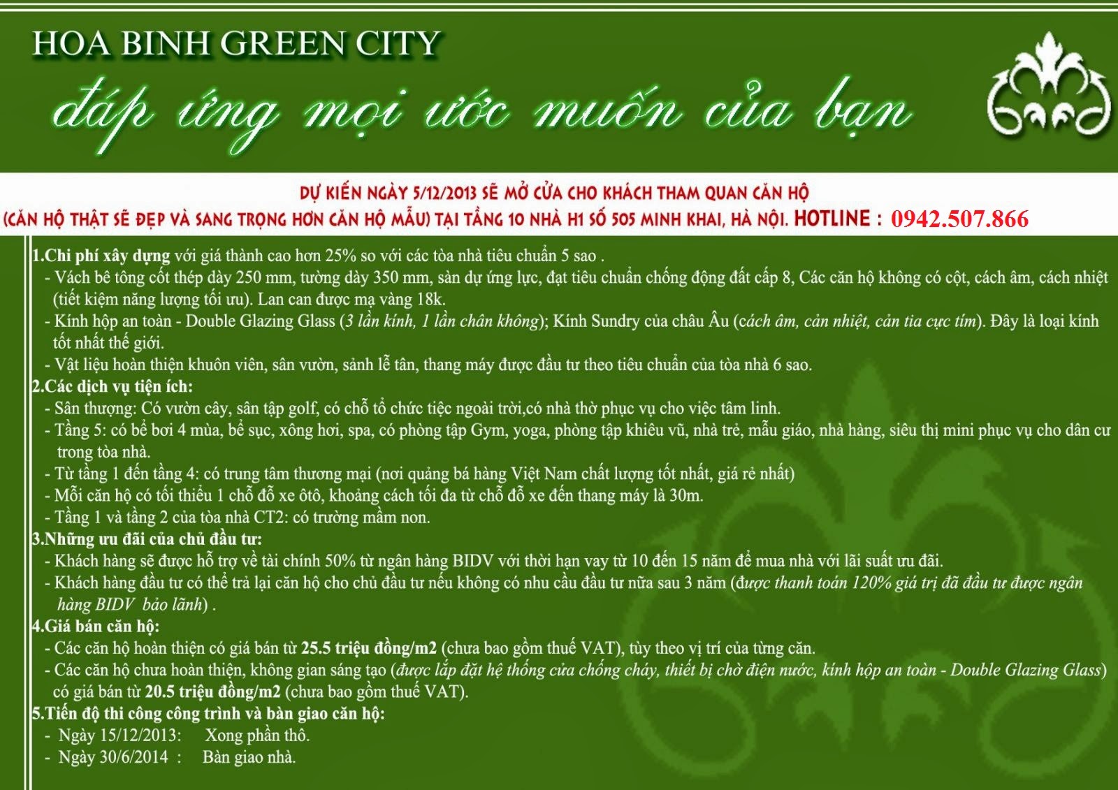 CĂN HỘ HÒA BÌNH GREEN CITY