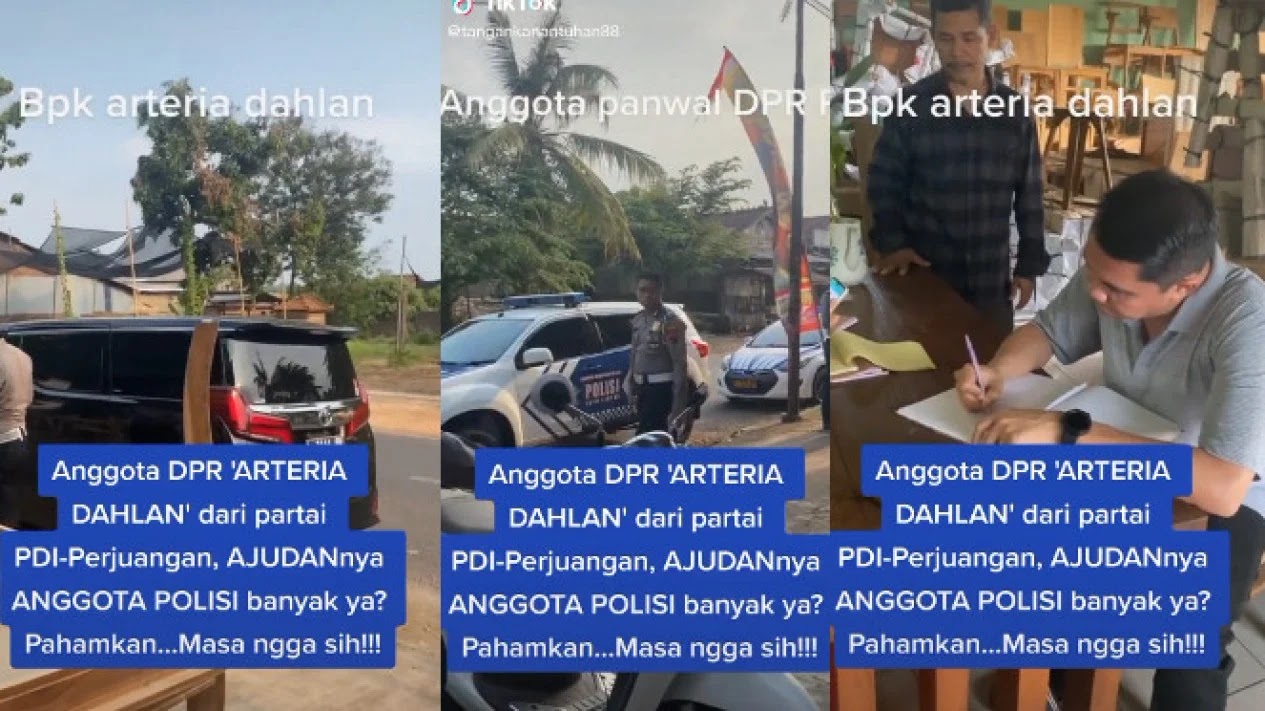 VIRAL Anggota DPR Fraksi PDIP Arteria Dahlan Beli Mebel Dikawal Banyak Polisi
