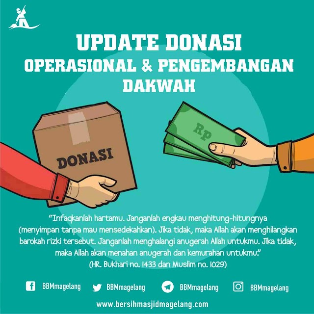 Update Donasi Operasional dan pengembangan dakwah 10 Oktober 2018