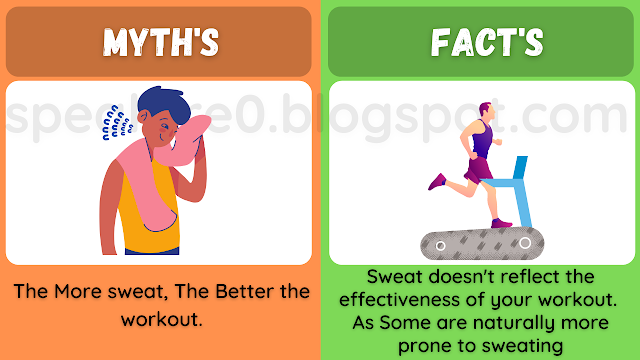 Workout Myths : The More sweat, The Better the workout.