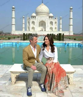 Crown Prince Frederik and Crown Princess Mary of Denmark visit Taj Mahal of India