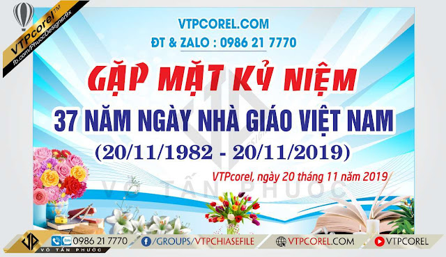 phông nền gặp mặt 20-11 corel