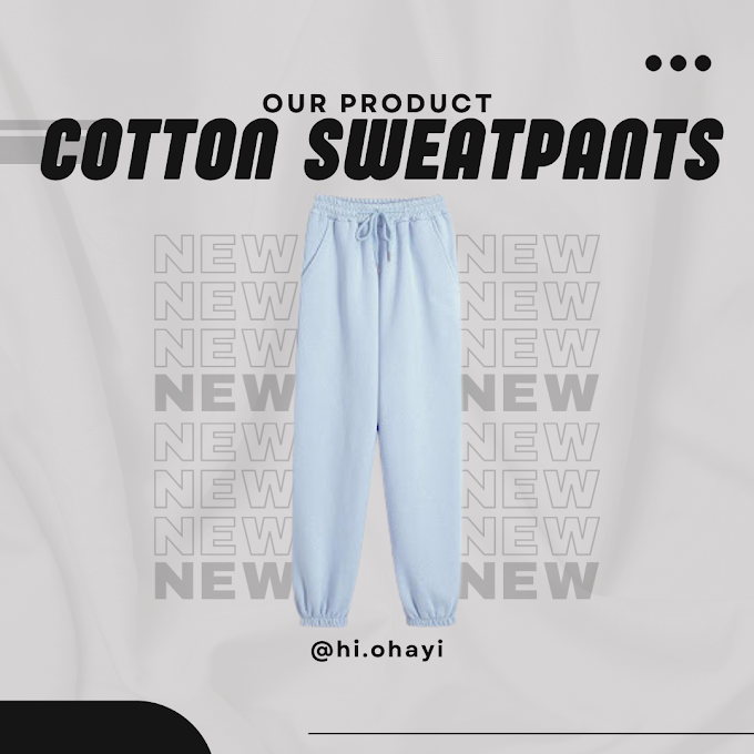 High Waisted Longue Cotton Sweatpants