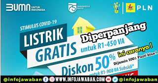 Cek Caranya disini, Token PLN Gratis Diperpanjang hingga Maret 2021