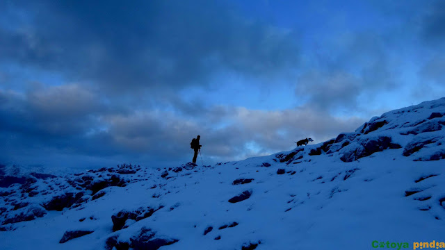 Ruta invernal por los cordales occidentales de la Sierra del Aramo; Peña del Alba, Champaza, Pelitrón y Vallonga.