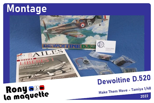 Montage pas à pas de la maquette du Dewoitine D.520 de Tamiya au 1/48.