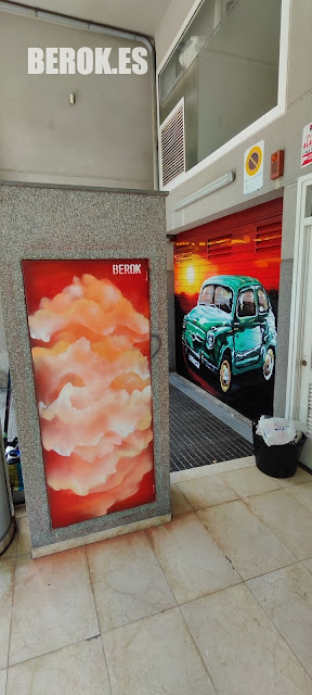 Arte graffiti profesional parking