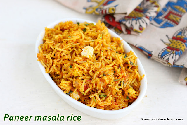 Paneer masala rice