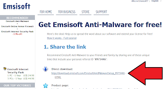 Trik Mendapatkan Serial Emsisoft Anti malware Seumur Hidup