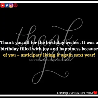Thank you quotes for birthday wishes | Thank You Messages for Birthdays | Thank you messages for birthdays | Birthday thanks message