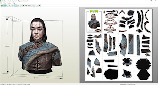 Kuri Paper - Busto Arya Stark papercraft